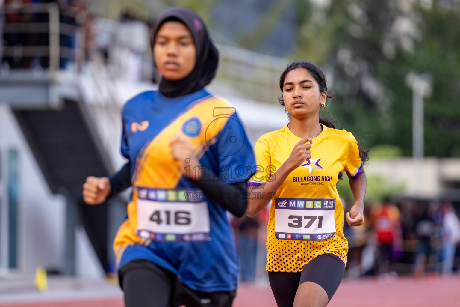 Day 2 of MWSC Interschool Athletics Championships 2024 held in Hulhumale Running Track, Hulhumale, Maldives on Sunday, 10th November 2024. 
Photos by: Hassan Simah / Images.mv