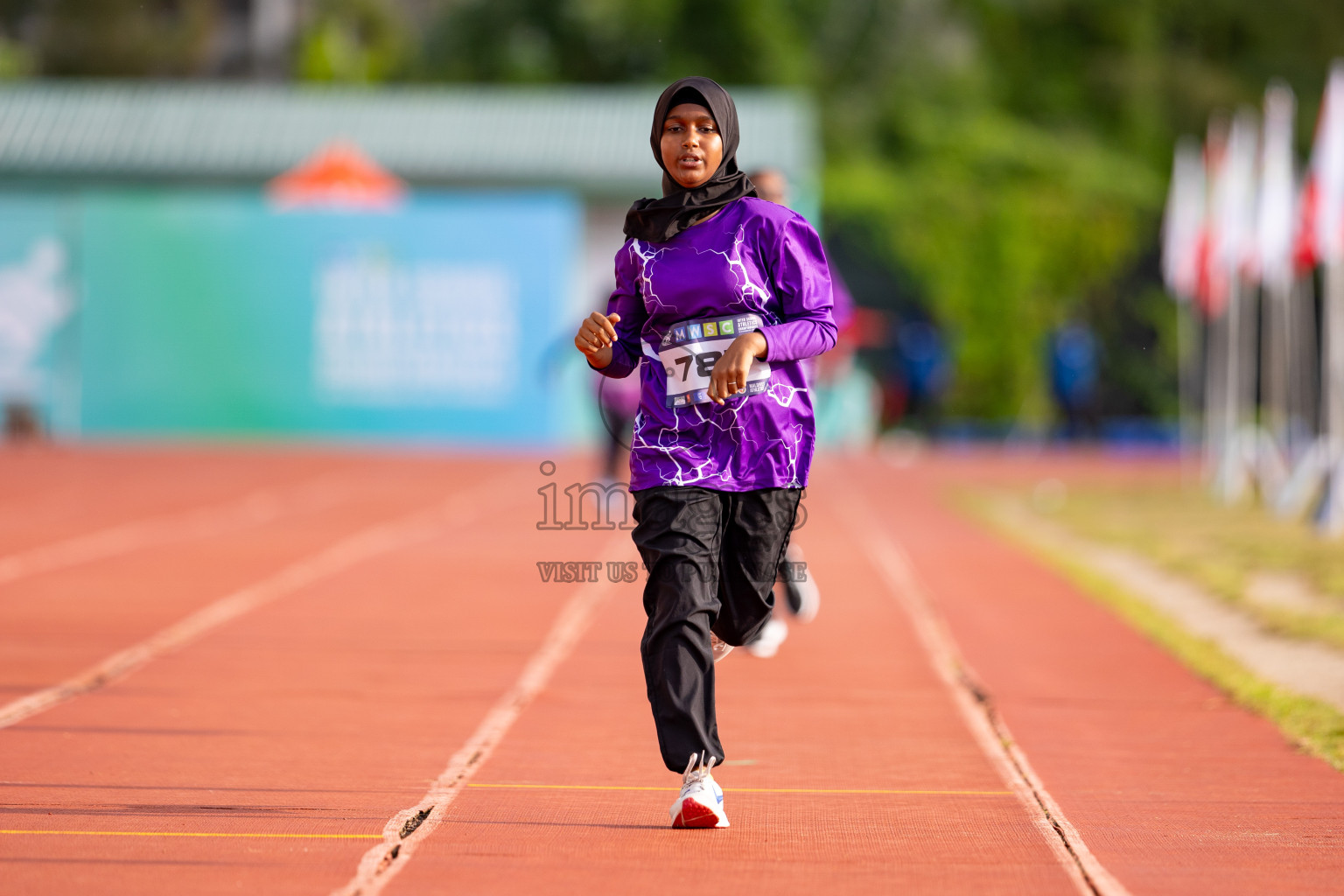 Day 3 of MWSC Interschool Athletics Championships 2024 held in Hulhumale Running Track, Hulhumale, Maldives on Monday, 11th November 2024. 
Photos by: Hassan Simah / Images.mv