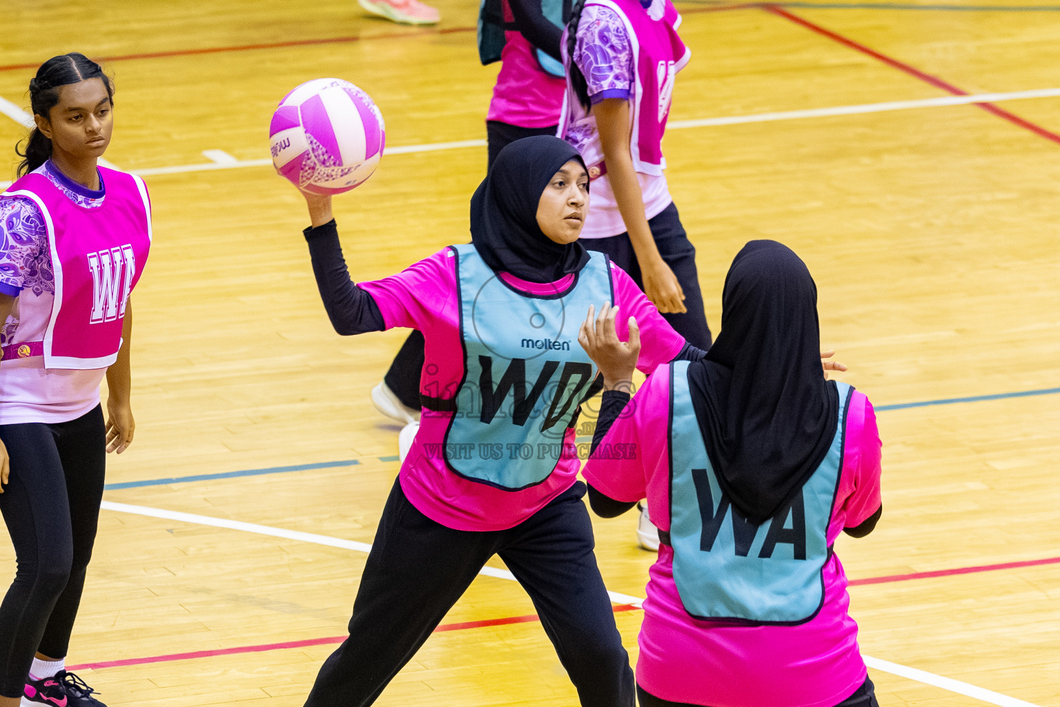 MV Netters vs N Sports A in Day 3 of 24th Milo Netball Association Championship held in Social Center at Male', Maldives on Wednesday, 3rd September 2025. Photos: Mohamed MahfoozMoosa / images.mv