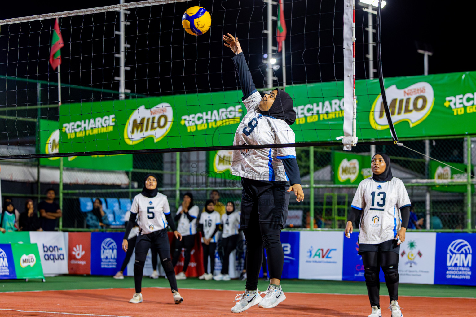 Raajje Volley Club vs Club Rising Star Academy in Milo National Junior Volleyball Championship 2025 Day 4 was held on Tuesday, 25th November 2025 at Ekuveni Turf Court Male', Maldives. Photos: Nausham Waheed / images.mv