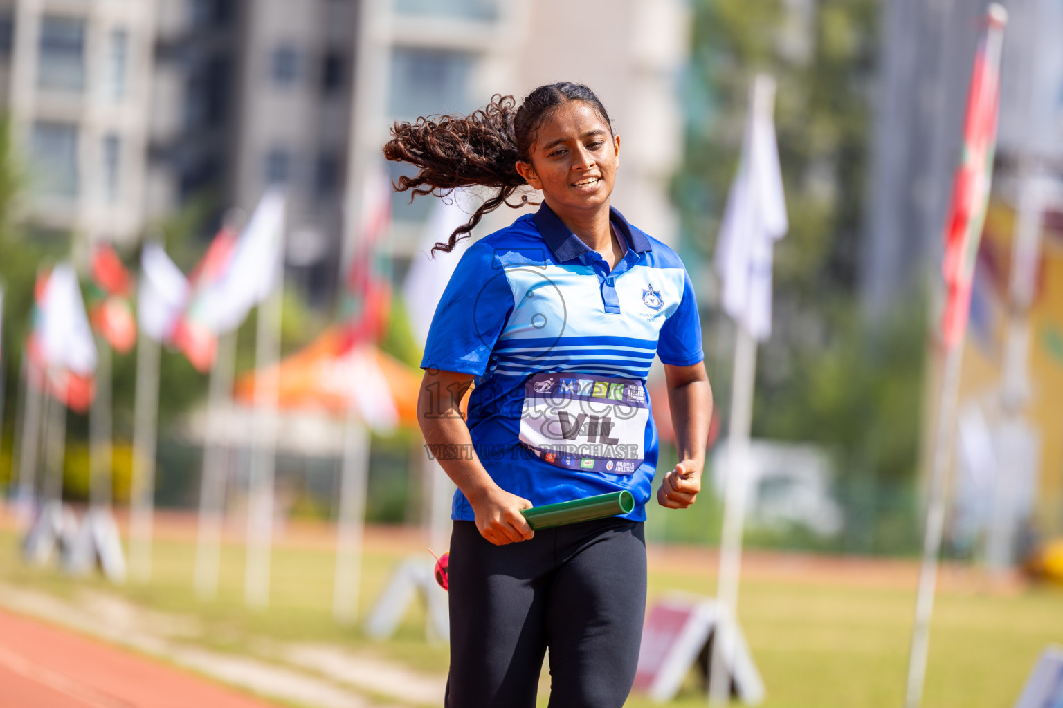 Day 6 of MWSC Interschool Athletics Championships 2024 held in Hulhumale Running Track, Hulhumale, Maldives on Thursday, 14th November 2024. Photos by: Ismail Thoriq / Images.mv