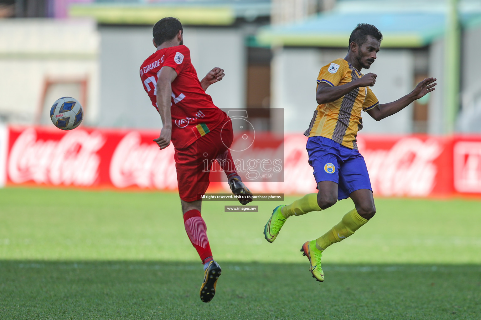 Club Valencia vs Da Grande SC in Dhiraagu Dhivehi Premier League 2020-21 on 16January 2021 held in Male', Maldives