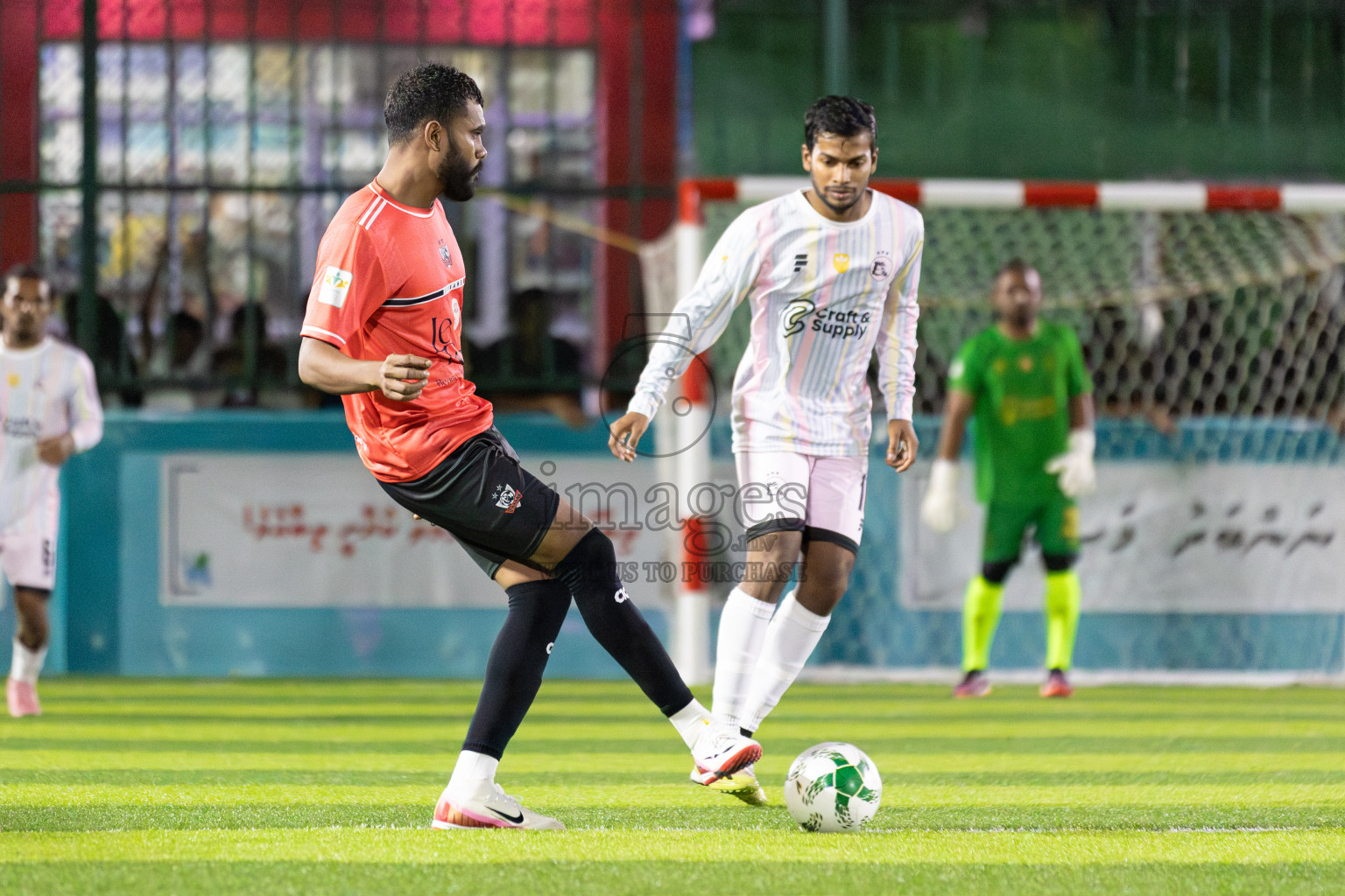 Ifhaams vs J Kovi Goani in Day 1 of Laamehi Dhiggaru Ekuveri Futsal Challenge 2025 was held on Thursday, 24th July 2025, at Dhiggaru Futsal Ground, Dhiggaru, Maldives Photos: Areef Adam / images.mv