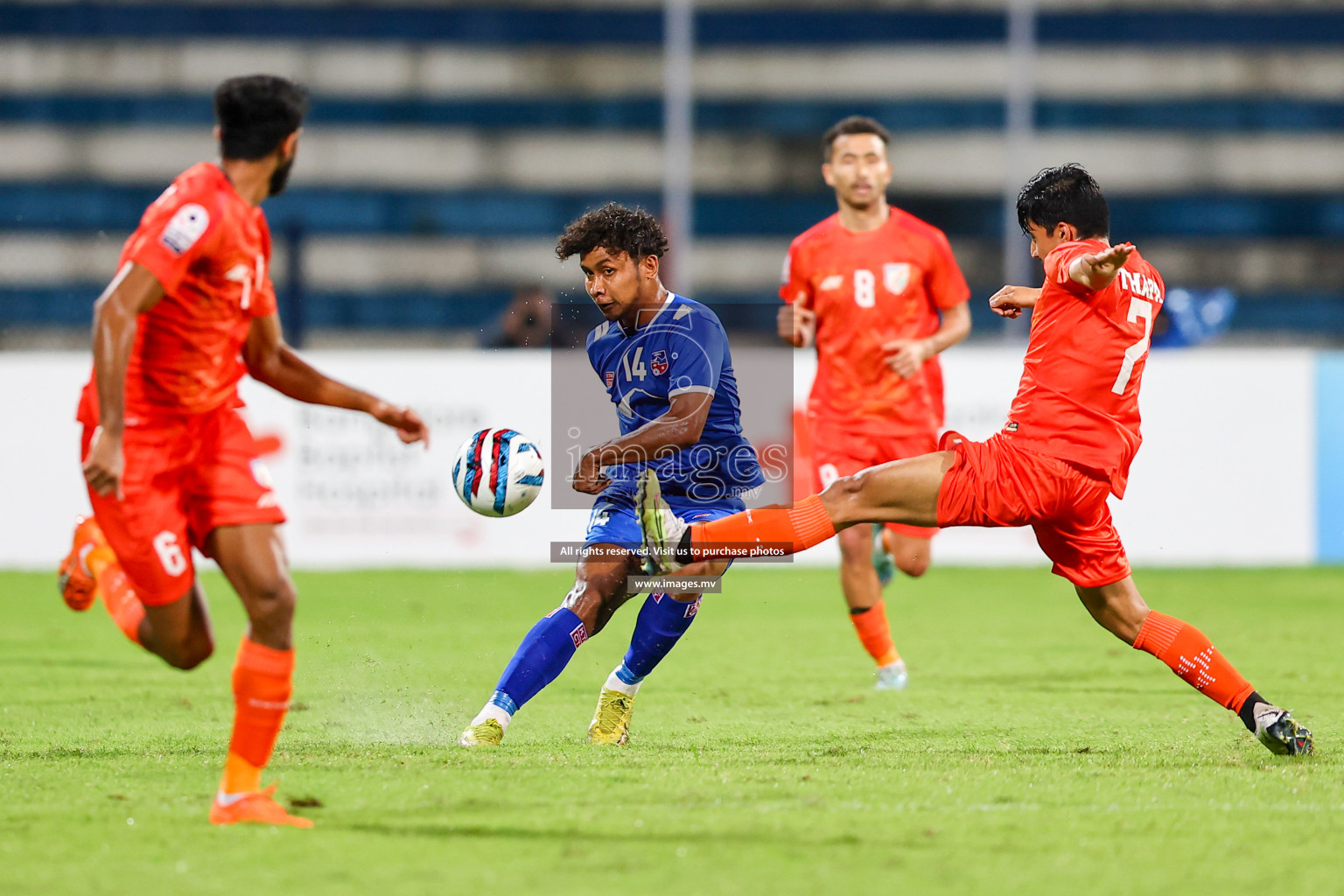 Nepal vs India in SAFF Championship 2023 held in Sree Kanteerava Stadium, Bengaluru, India, on Saturday, 24th June 2023. Photos: Nausham Waheed, Hassan Simah / images.mv