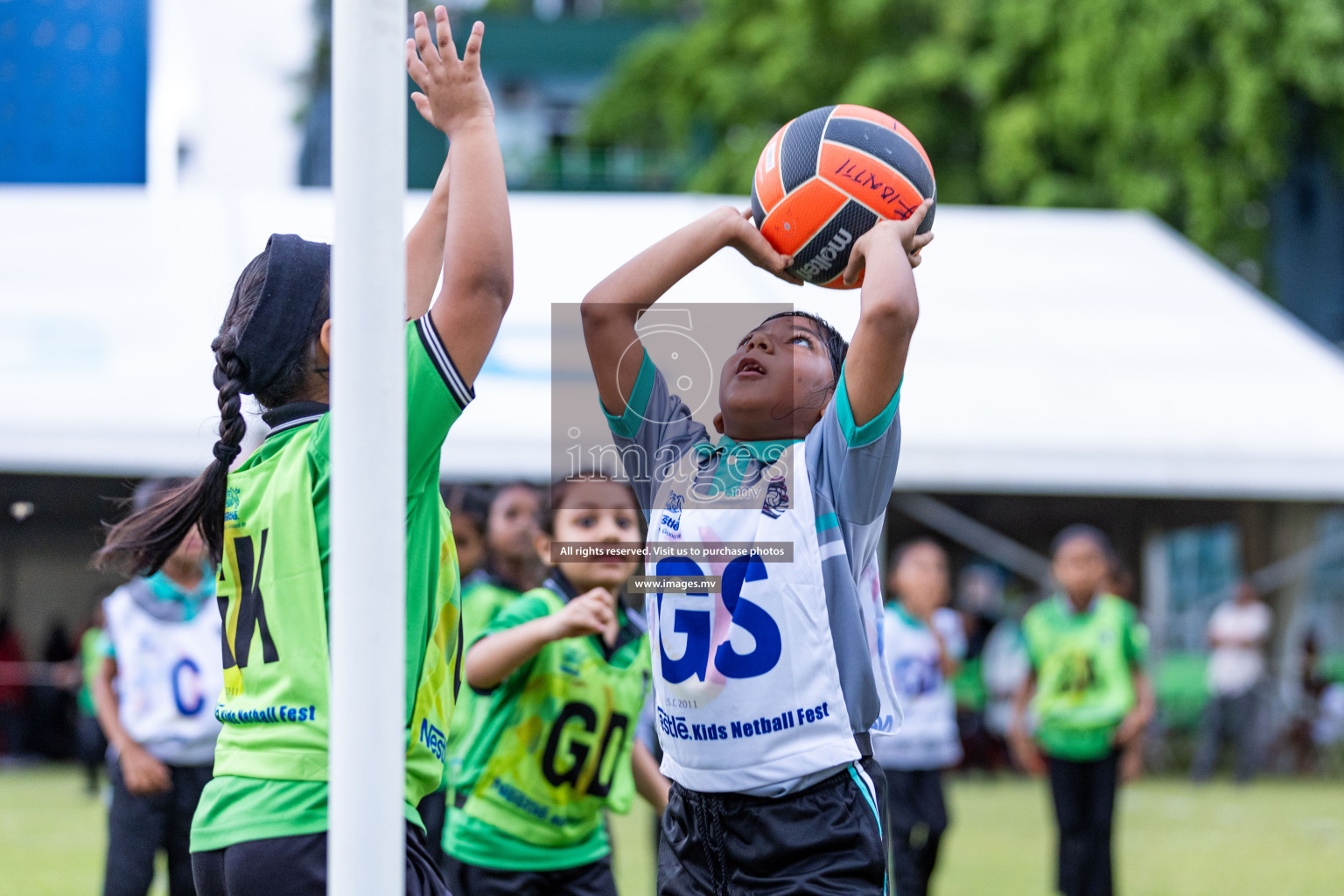 Day 1 of Nestle' Kids Netball Fiesta 2023 held in Henveyru Stadium, Male', Maldives on Thursday, 30th November 2023. Photos by Nausham Waheed / Images.mv