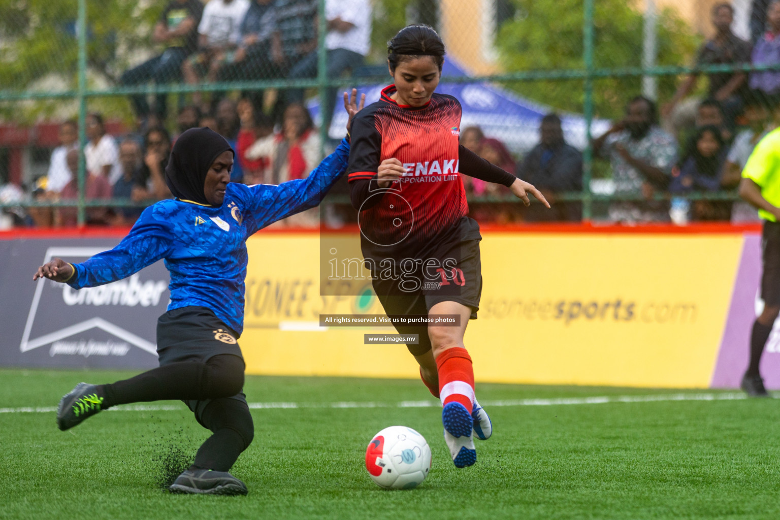 MPL vs Team Fenaka in Eighteen Thirty Women's Futsal Fiesta 2022 was held in Hulhumale', Maldives on Wednesday, 12th October 2022. Photos: Ismail Thoriq / images.mv