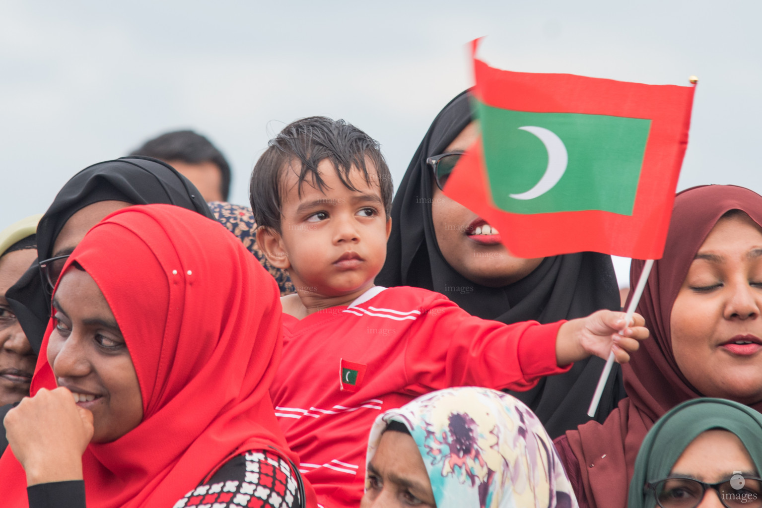 Maldivian players and officials celebrate after winning the SAFF Championship,  2018 (Photo/ Suadh Abdul Sattar)