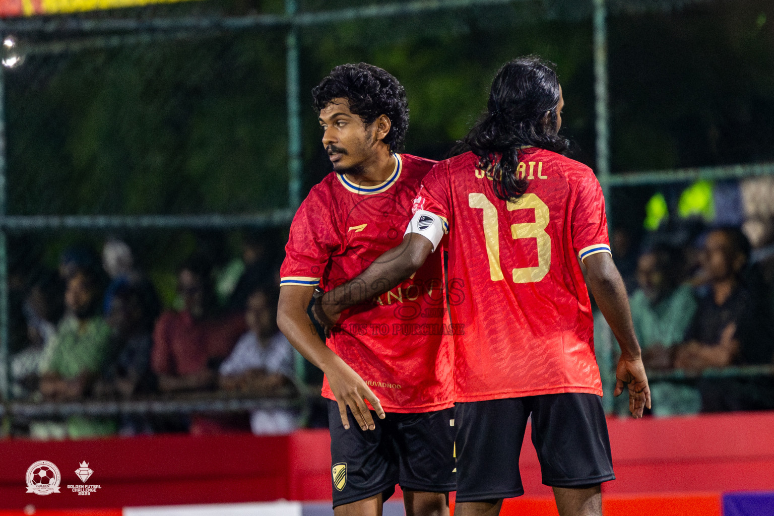 Dh Kudahuvadhoo vs Dh Bandidhoo in Day 21 of Golden Futsal Challenge 2025 was held on Saturday , 25th January 2025, in Hulhumale', Maldives. Photos: Nausham Waheed / images.mv