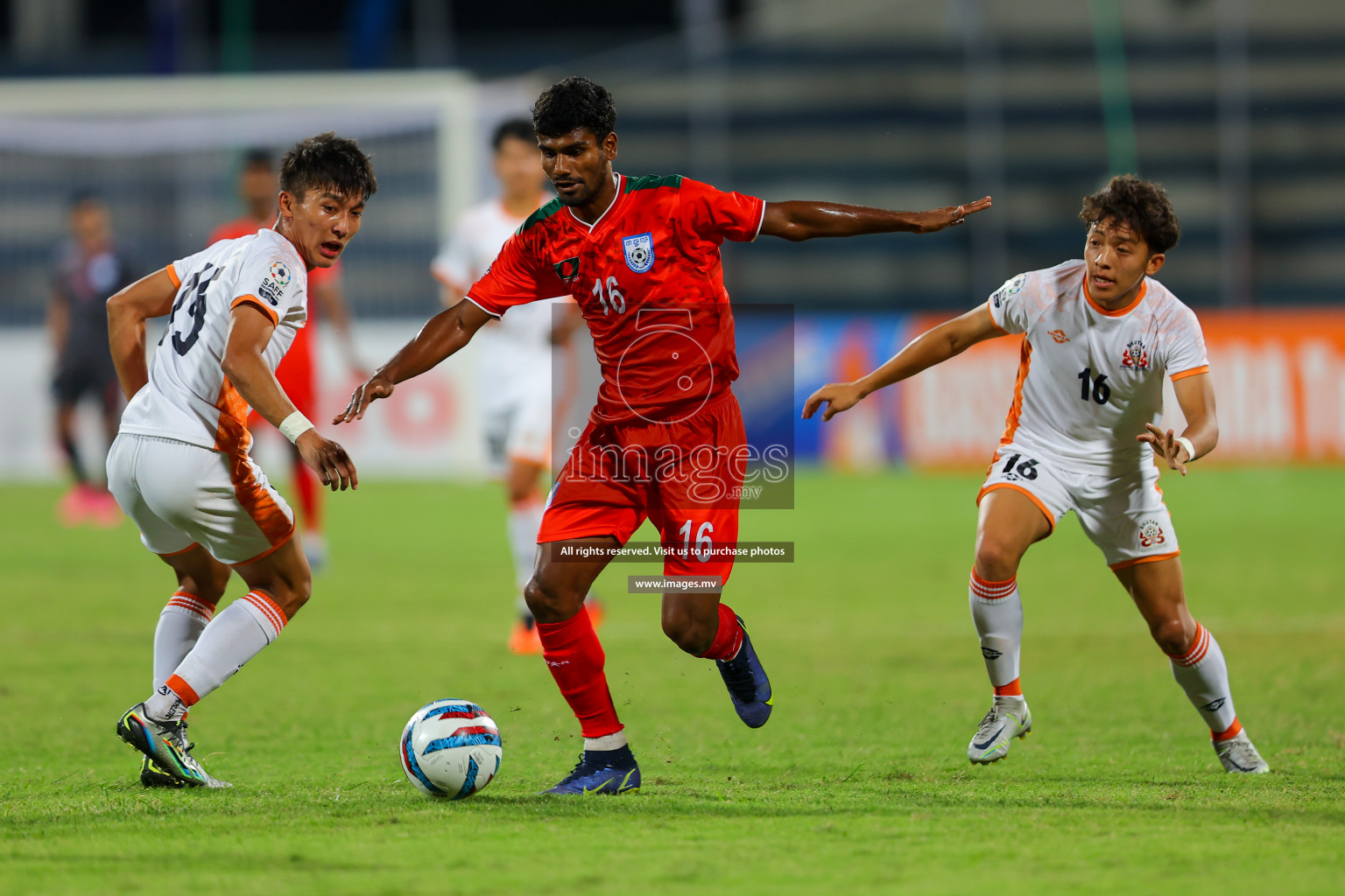 Bhutan vs Bangladesh in SAFF Championship 2023 held in Sree Kanteerava Stadium, Bengaluru, India, on Wednesday, 28th June 2023. Photos: Nausham Waheed, Hassan Simah / images.mv