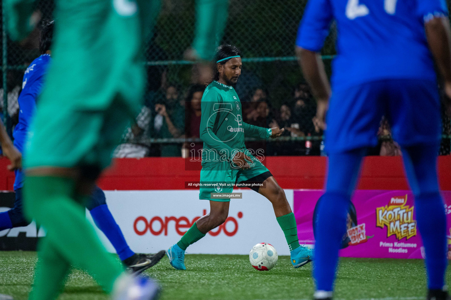 R. Meedhoo vs R. Dhuvaafaru in Day 2 of Golden Futsal Challenge 2023 on 06 February 2023 in Hulhumale, Male, Maldives