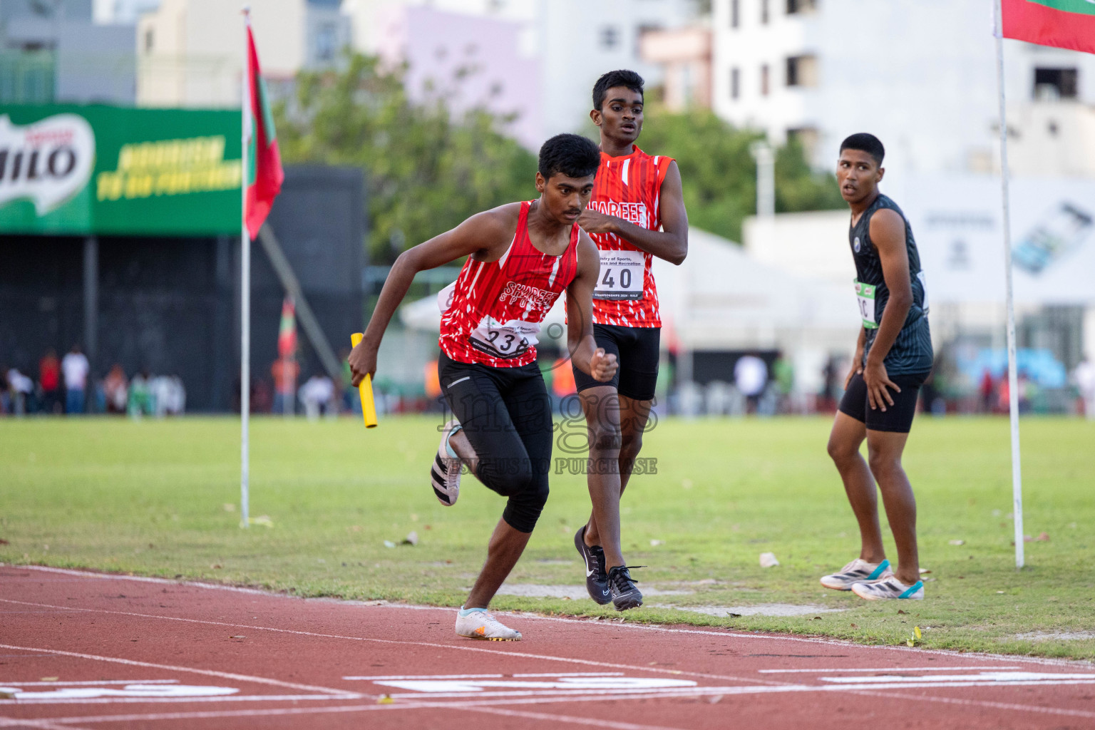 Day 2 of 33rd National Athletics Championship was held in Ekuveni Track at Male', Maldives on Friday, 6th September 2024.
Photos: Ismail Thoriq  / images.mv