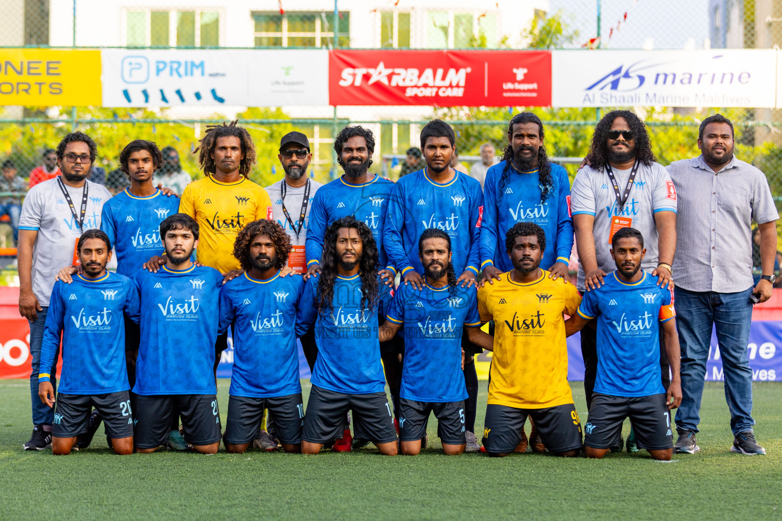 K. Maafushi vs K. Guraidhoo in Day 19 of Golden Futsal Challenge 2024 was held on Friday, 2nd February 2024 in Hulhumale', Maldives 
Photos: Hassan Simah / images.mv