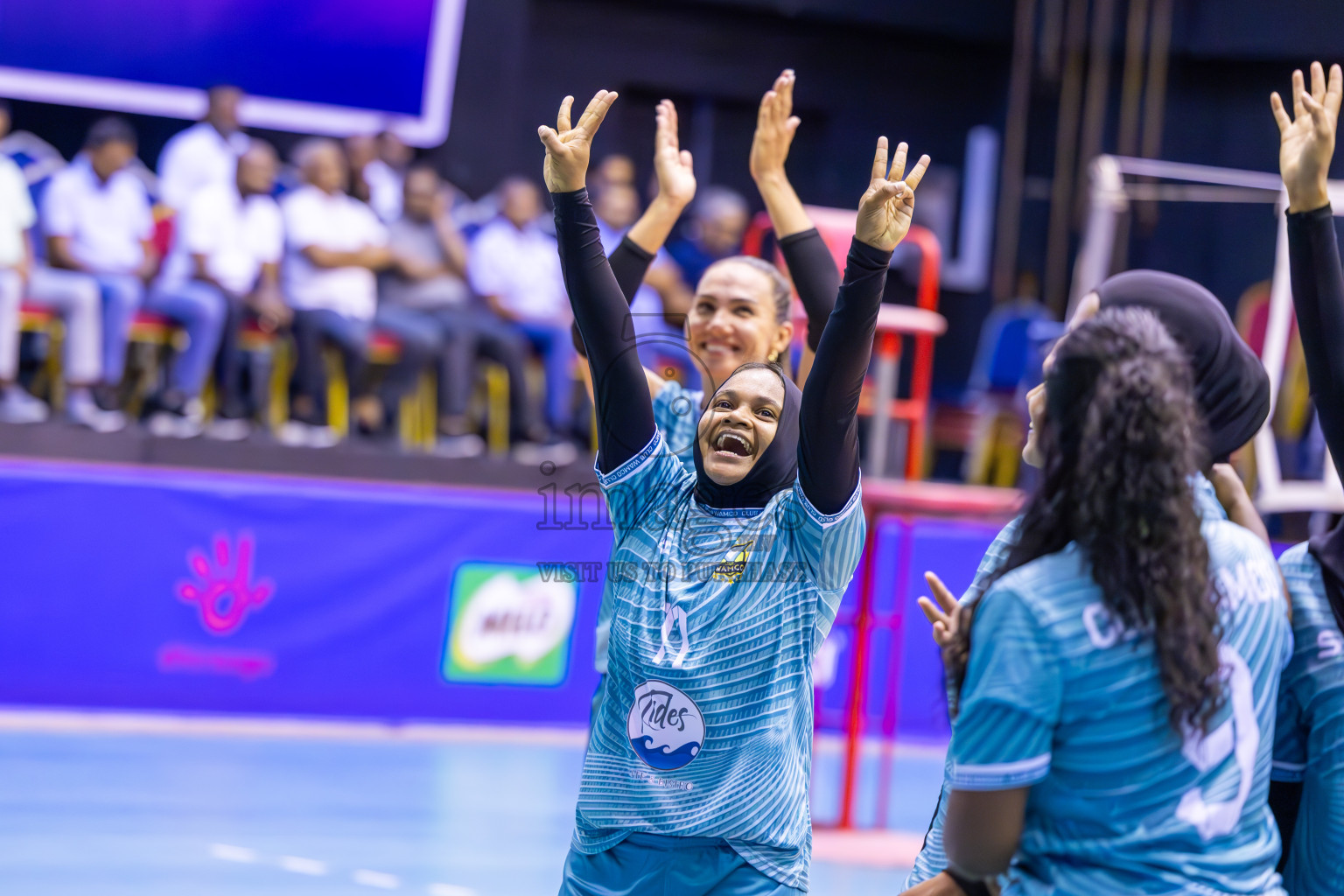 Club WAMCO vs Police Club in the final of National Volleyball Championship 2024 (women's division) was held in Social Center Indoor Hall on Thursday, 24th October 2024. 
Photos: Ismail Thoriq / images.mv