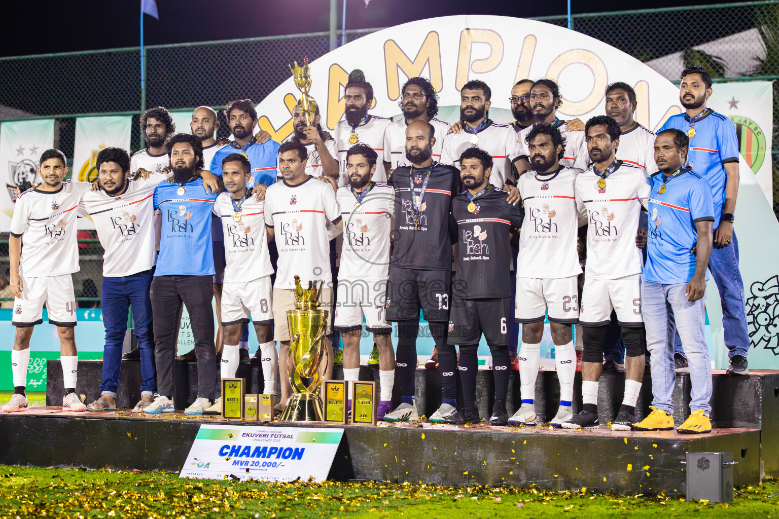 Ifhaams vs Dee Cee Jay SC in Final of Laamehi Dhiggaru Ekuveri Futsal Challenge 2025 was held on Tuesday, 29th July 2025, at Dhiggaru Futsal Ground, Dhiggaru, Maldives Photos: Areef Adam / images.mv