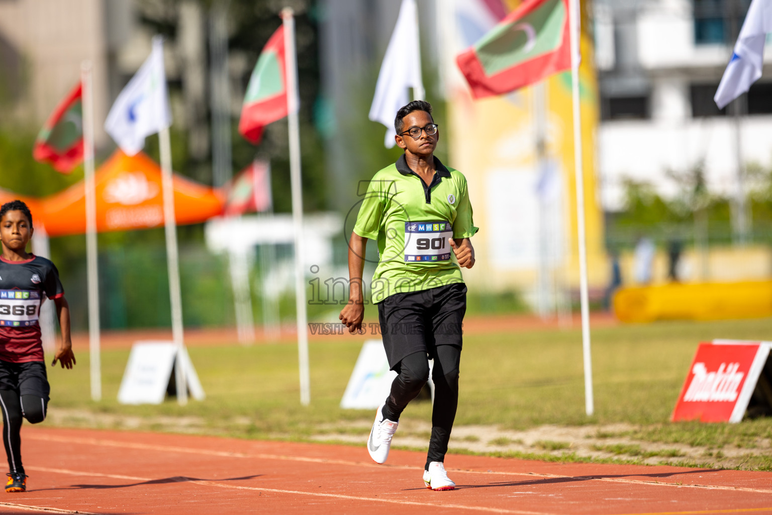 Day 2 of MWSC Interschool Athletics Championships 2024 held in Hulhumale Running Track, Hulhumale, Maldives on Sunday, 10th November 2024. Photos by: Ismail Thoriq / Images.mv