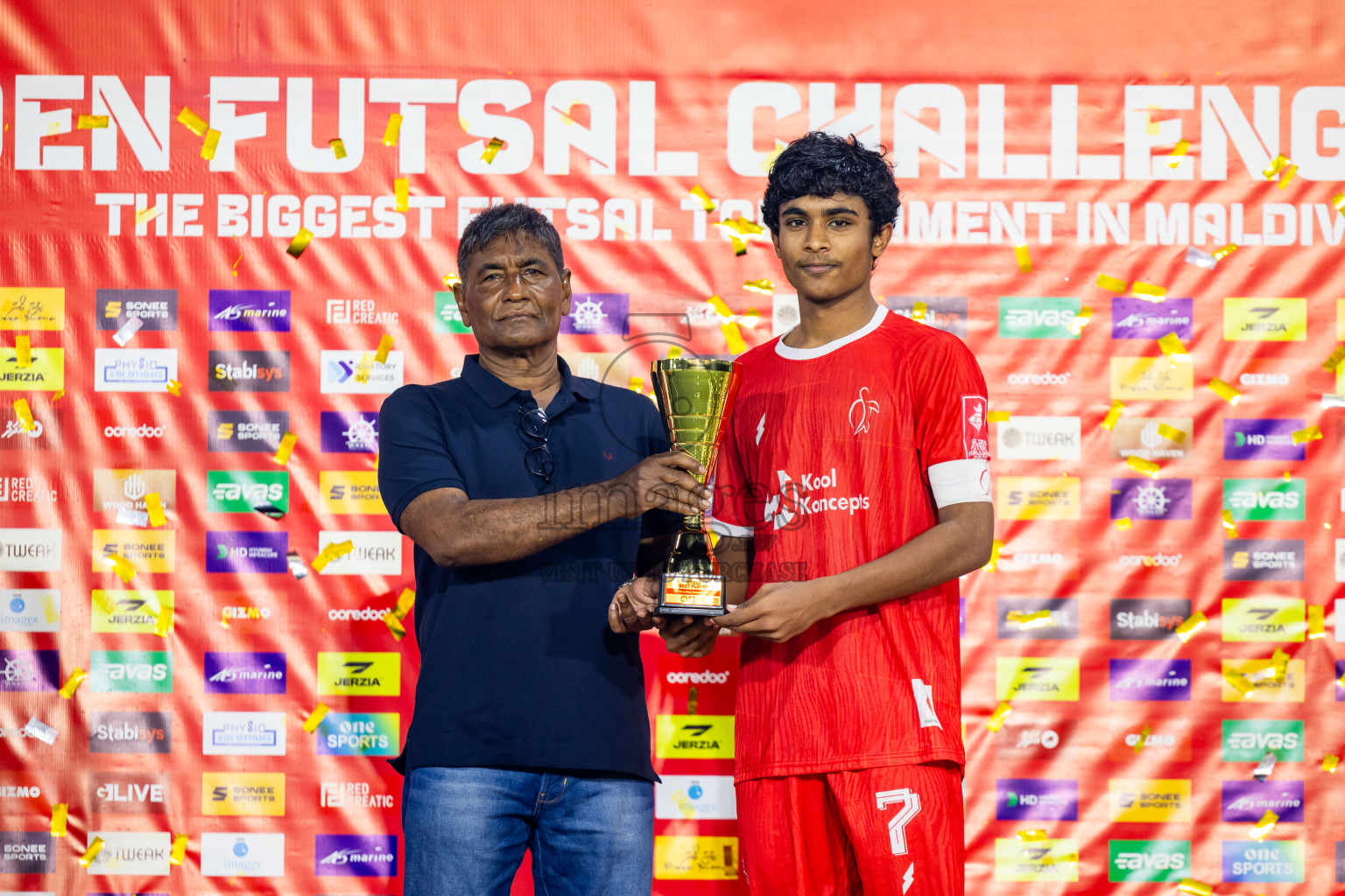 F Dhanraboodhoo vs F Magoodhoo in Faafu Atoll Finals in Day 25 of Golden Futsal Challenge 2025 was held on Wednesday , 28th January 2025, in Hulhumale', Maldives. Photos: Nausham Waheed / images.mv