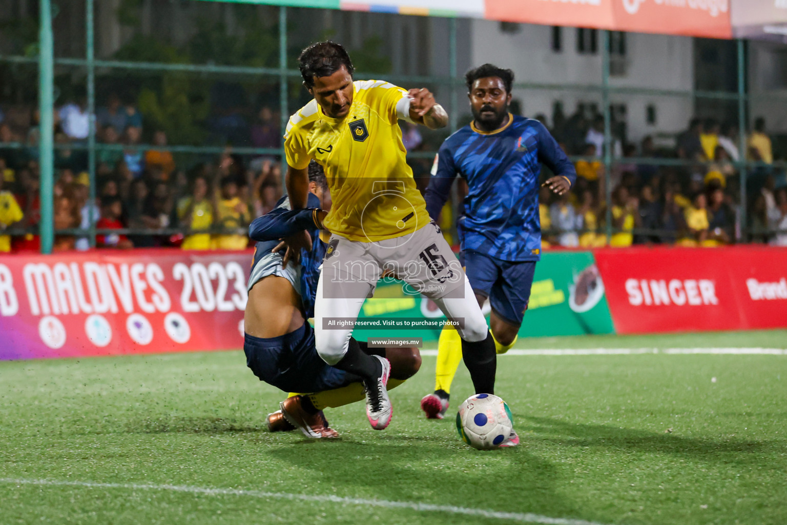 RRC vs Customs RC in Club Maldives Cup 2023 held in Hulhumale, Maldives, on Tuesday, 18th July 2023 Photos: Hassan Simah / images.mv