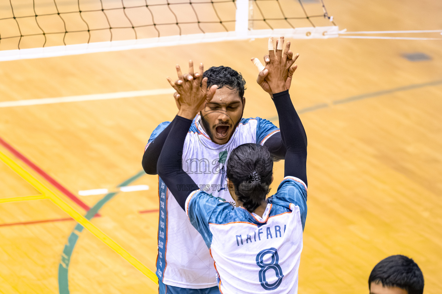 ADh. Maamigili vs Lh. Naifaru in the Finals of MILO Raajje Volley Junior Championship 2025 (U19 Boys) was held in Social Center Indoor Hall, Maldives on Sunday, 28th September 2025. Photos: Mohamed Mahfooz Moosa / images.mv