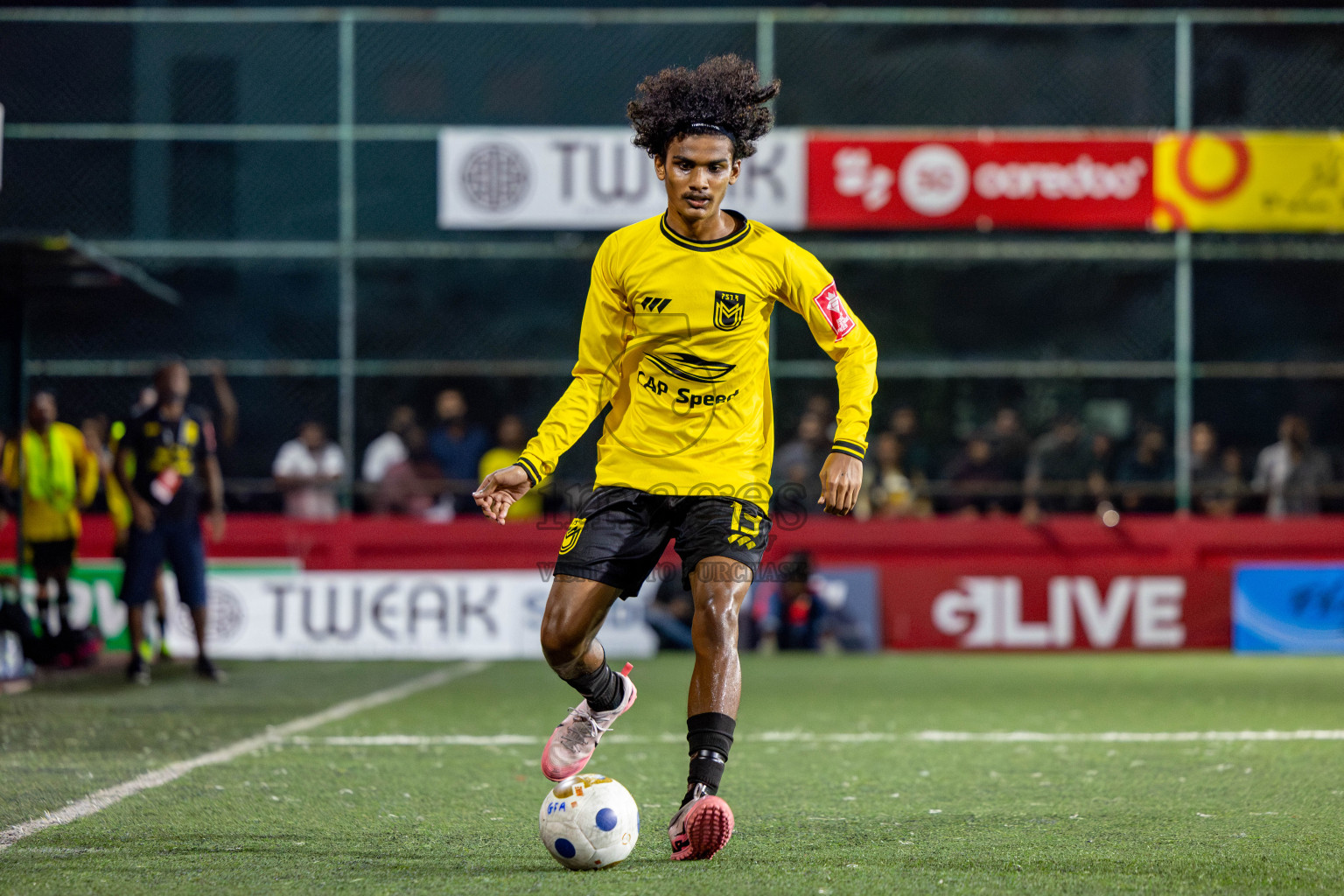 F Dhanraboodhoo vs F Magoodhoo in Faafu Atoll Finals in Day 25 of Golden Futsal Challenge 2025 was held on Wednesday , 28th January 2025, in Hulhumale', Maldives. Photos: Nausham Waheed / images.mv