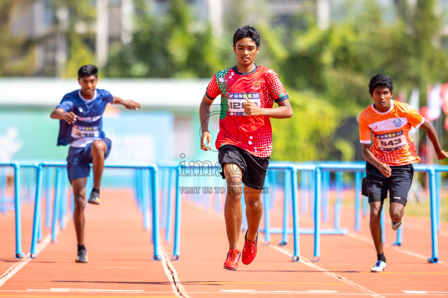 Day 4 of MWSC Interschool Athletics Championships 2024 held in Hulhumale Running Track, Hulhumale, Maldives on Tuesday, 12th November 2024. Photos by: Raaif Yoosuf / Images.mv