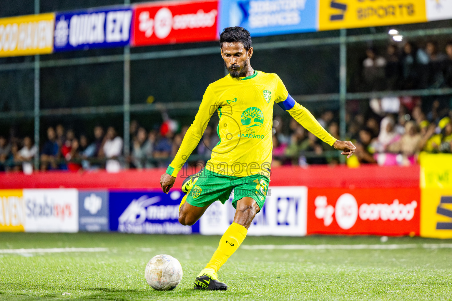 Gdh Vaadhoo vs GA Villingili in zone round Day 30 of Golden Futsal Challenge 2025 was held on Monday , 3rd February 2025, in Hulhumale', Maldives. Photos: Nausham Waheed / images.mv