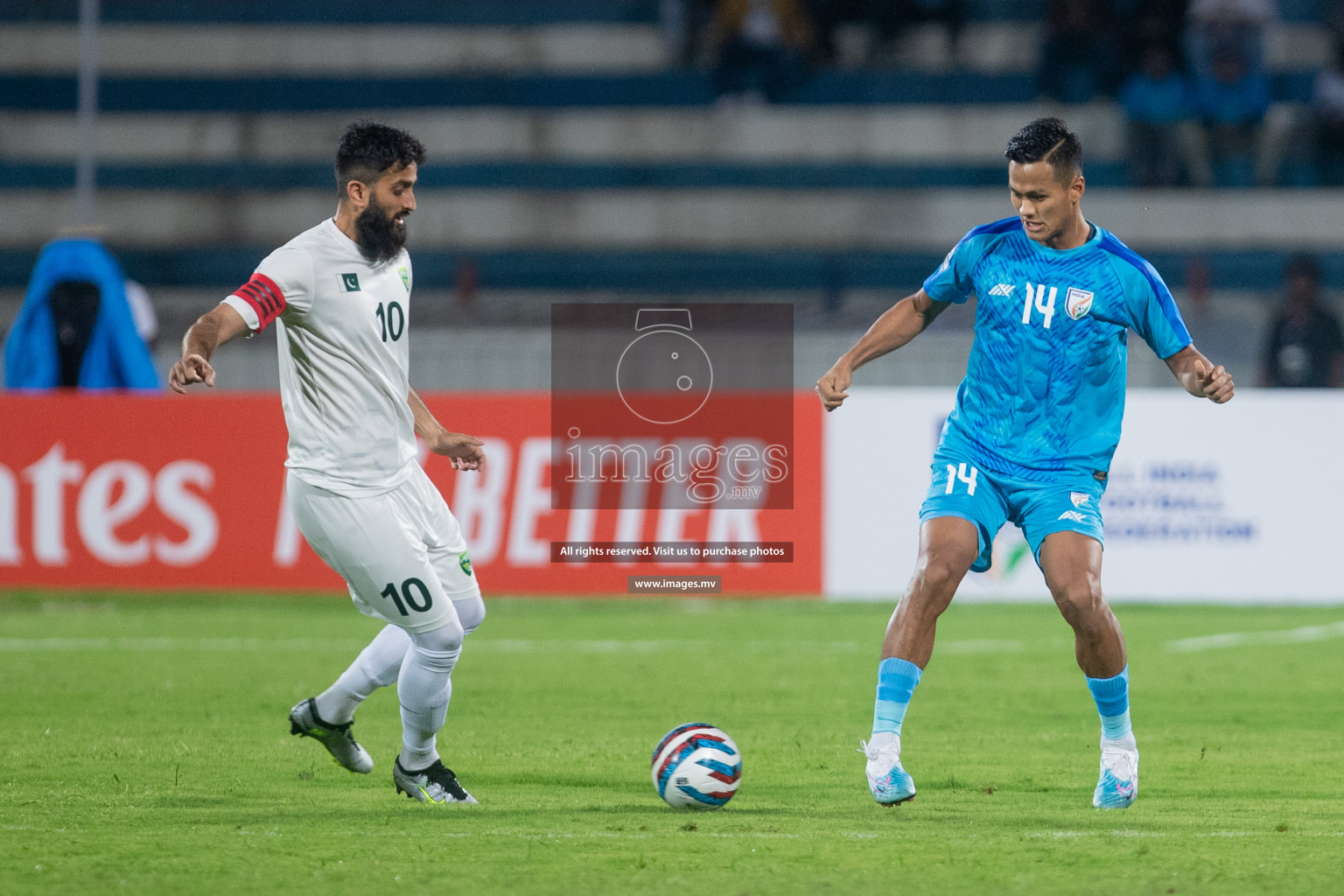 India vs Pakistan in the opening match of SAFF Championship 2023 held in Sree Kanteerava Stadium, Bengaluru, India, on Wednesday, 21st June 2023. Photos: Nausham Waheed / images.mv