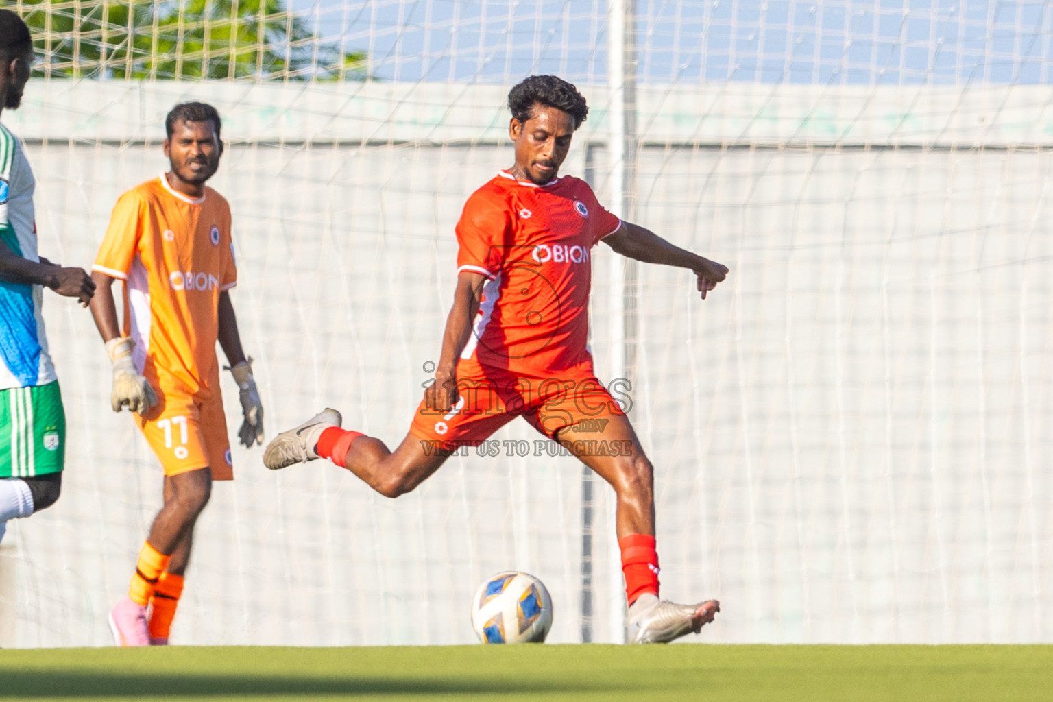 Huss Songun Football Team vs CC Sports Club in Day 2 of Eydhafushi Cup 2025 held in Eydhafushi Football Stadium at B. Eydhafushi, Maldives on Saturday, 6th September 2025. Photos: Mohamed Mahfouz Moosa / images.mv
