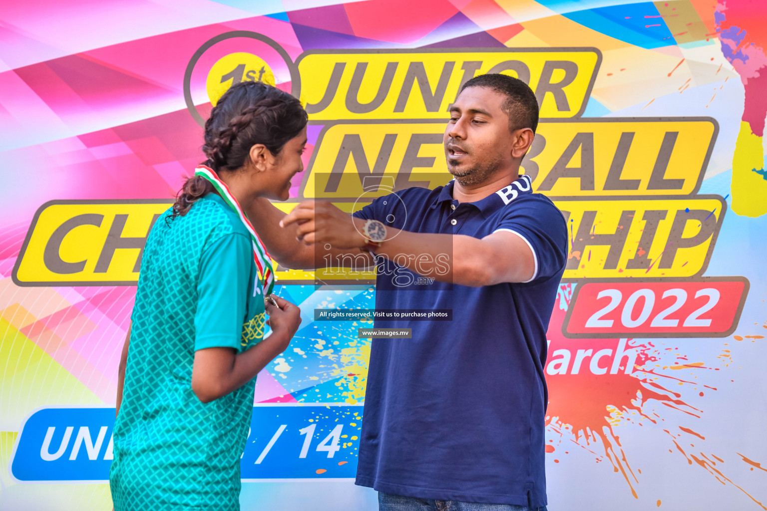 Final of Junior Netball Championship 2022 held in Male', Maldives on 19th March 2022. Photos by Nausham Waheed