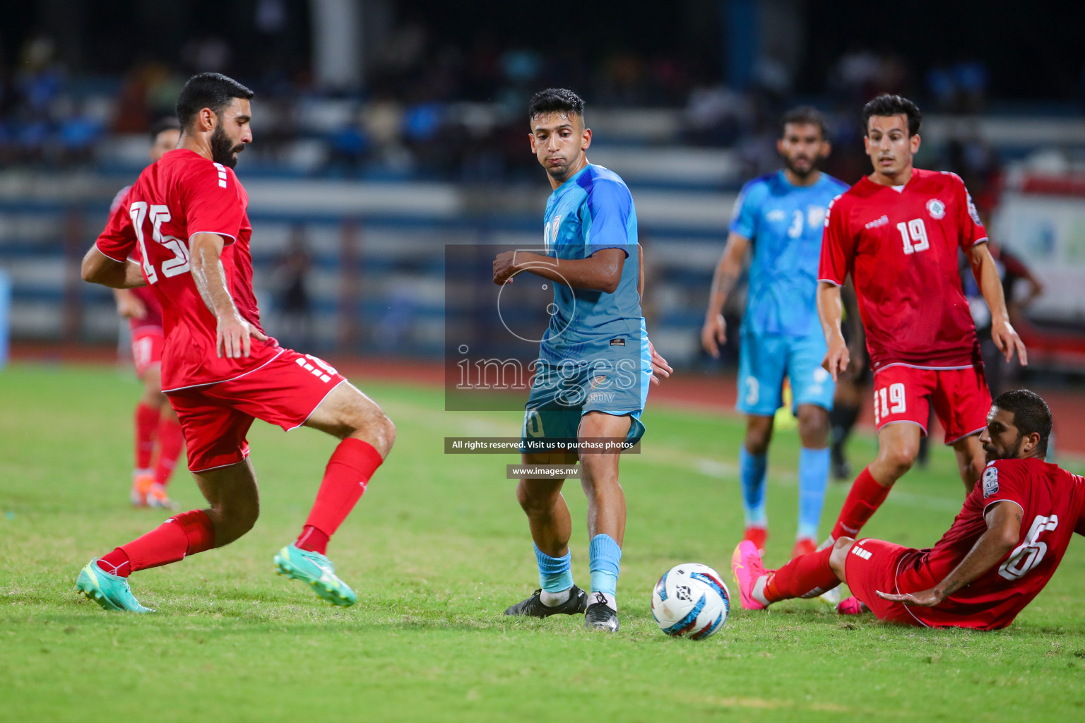 Lebanon vs India in the Semi-final of SAFF Championship 2023 held in Sree Kanteerava Stadium, Bengaluru, India, on Saturday, 1st July 2023. Photos: Nausham Waheed, Hassan Simah / images.mv