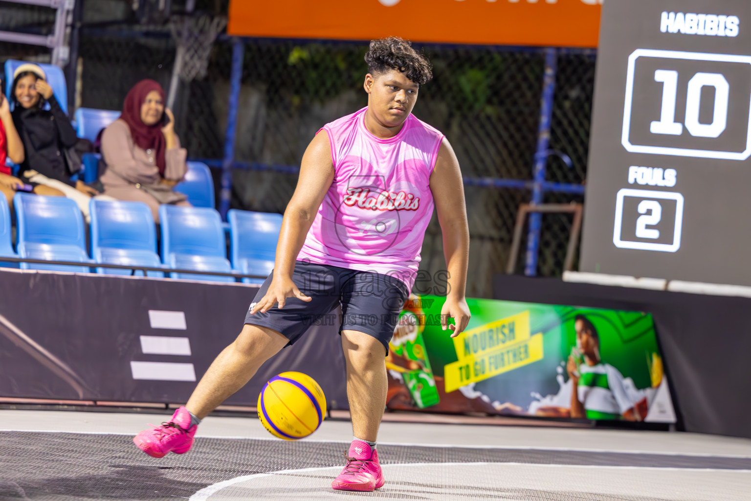 Day 2 of MILO Ramadan 3x3 Challenge 2024 was held in Ekuveni Outdoor Basketball Court at Male', Maldives on Wednesday, 13th March 2024.
Photos: Ismail Thoriq / images.mv