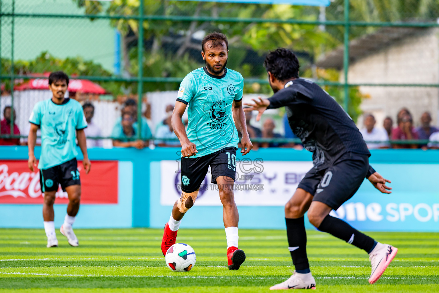 Dee Cee Jay SC vs Naalaafushi YC in Day 3 of Laamehi Dhiggaru Ekuveri Futsal Challenge 2024 was held on Sunday, 28th July 2024, at Dhiggaru Futsal Ground, Dhiggaru, Maldives Photos: Nausham Waheed / images.mv