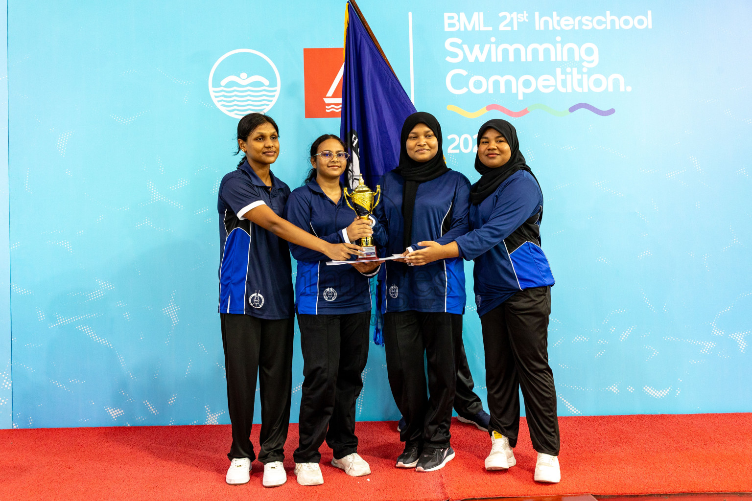 Closing Ceremony of BML 21st Interschool Swimming Competition 2025 .was held in Hulhumale' Swimming Pool, Hulhumale', Maldives on Saturday, 18th October 2025. 
Photos: Hassan Simah / images.mv