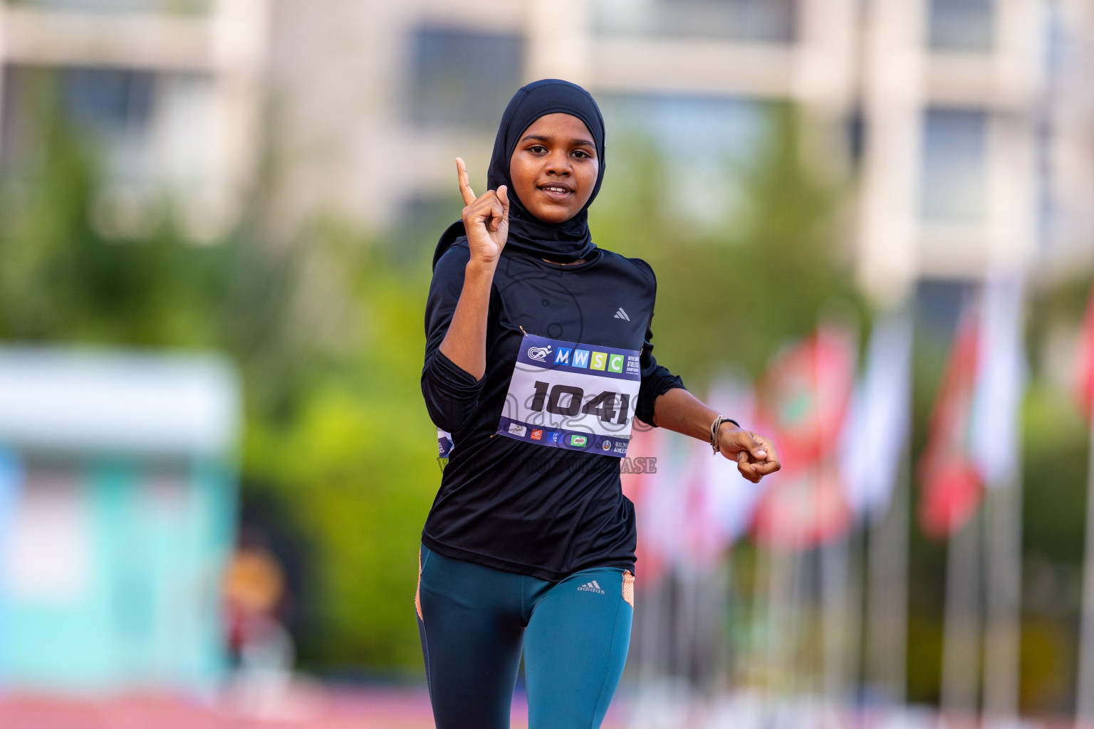 Day 2 of MWSC Interschool Athletics Championships 2024 held in Hulhumale Running Track, Hulhumale, Maldives on Sunday, 10th November 2024. Photos by: Ismail Thoriq / Images.mv