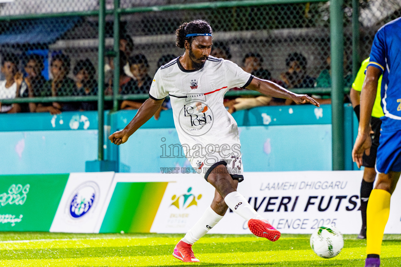Fools Sc vs Ifhaams in Day 3 of Laamehi Dhiggaru Ekuveri Futsal Challenge 2025 was held on Saturday, 26th July 2025, at Dhiggaru Futsal Ground, Dhiggaru, Maldives Photos: Nausham Waheed  / images.mv