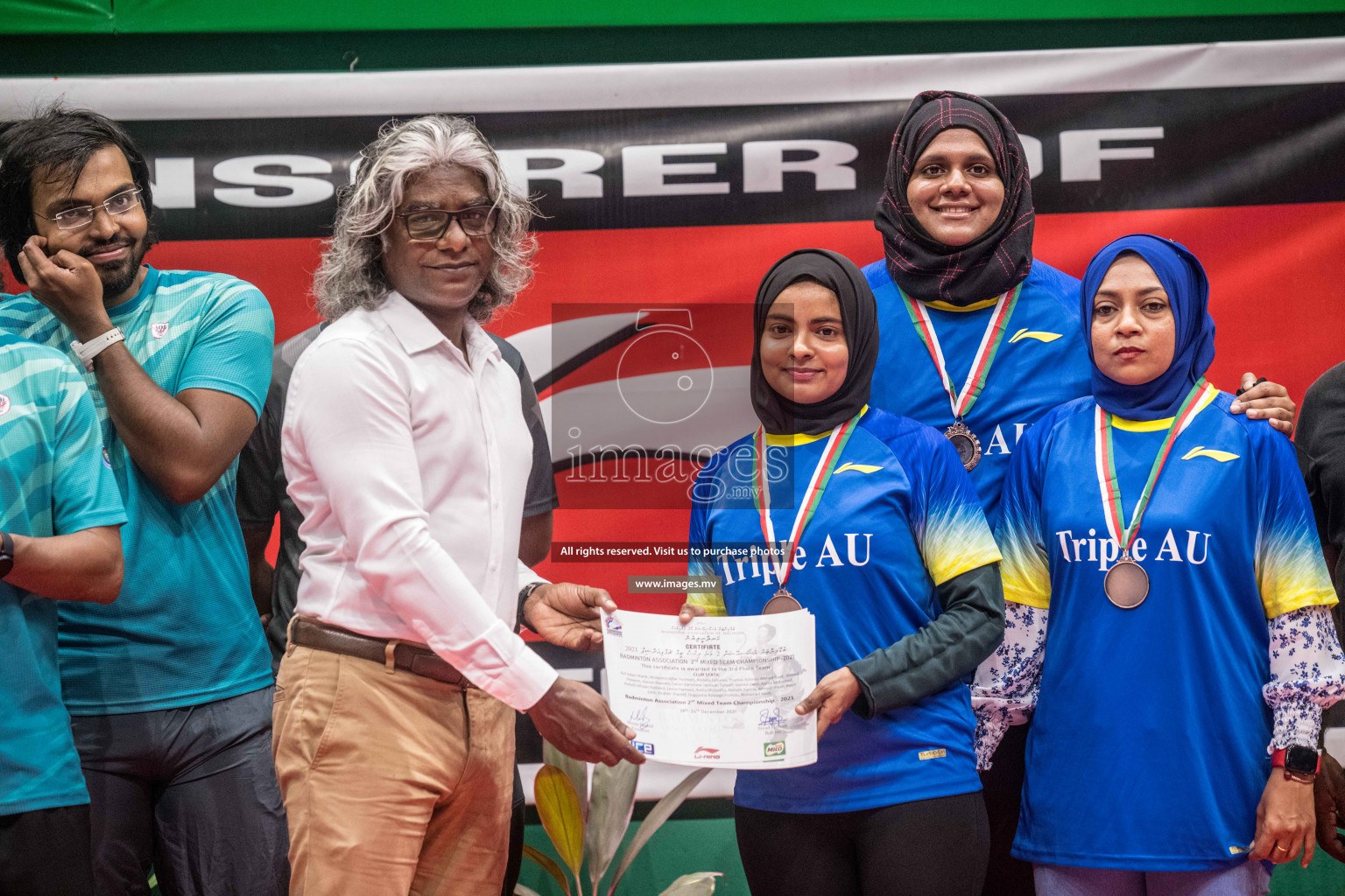 Final of Badminton association mixed group championship 2021 held in Male', Maldives Photos by Nausham Waheed