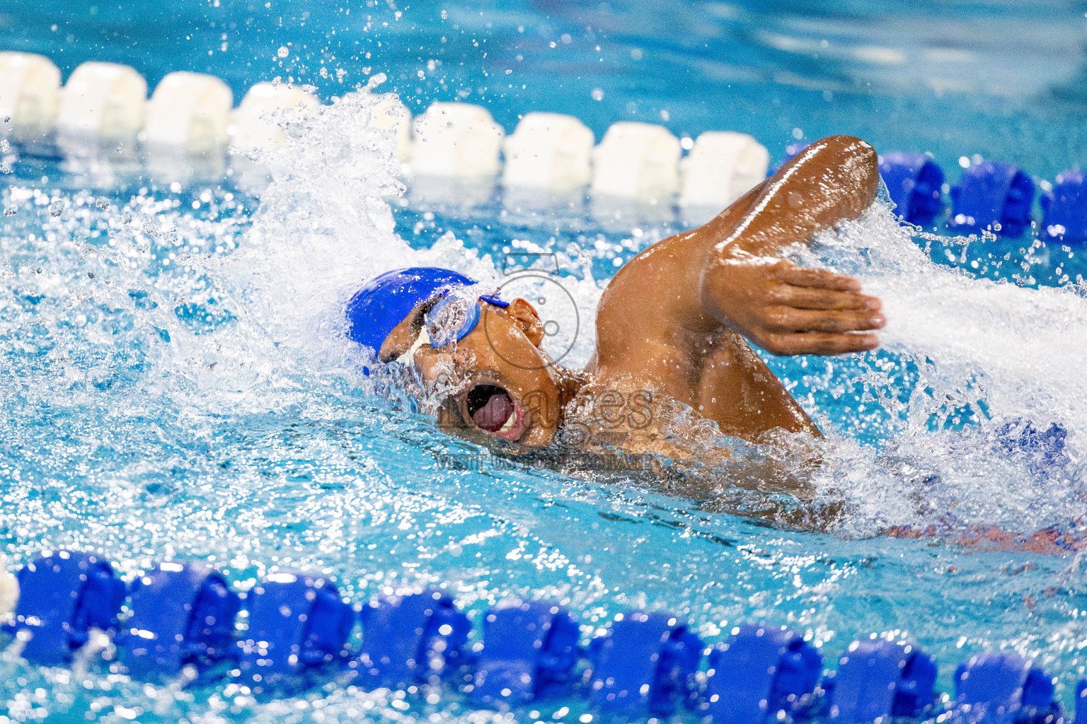 Day 5 of National Swimming Competition 2024 held in Hulhumale', Maldives on Tuesday, 17th December 2024. Photos: Hassan Simah / images.mv