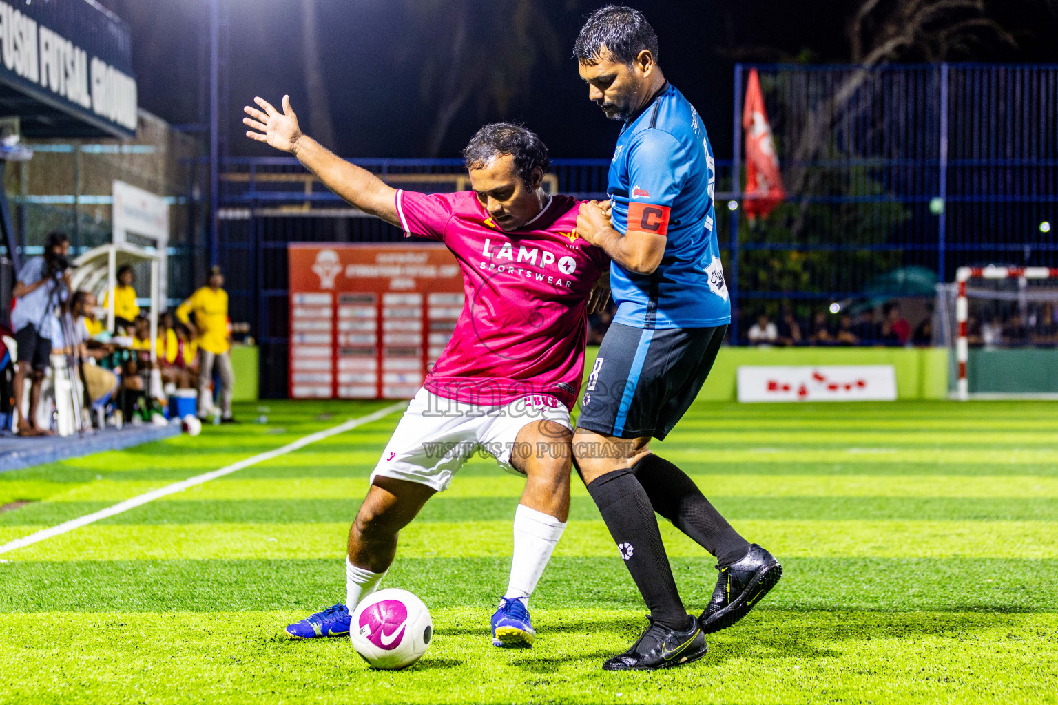 V Vela vs Eighty Four FC in Day 6 of Eydhafushi Futsal Cup 2024 was held on Saturday, 13th April 2024, in B Eydhafushi, Maldives Photos: Nausham Waheed / images.mv