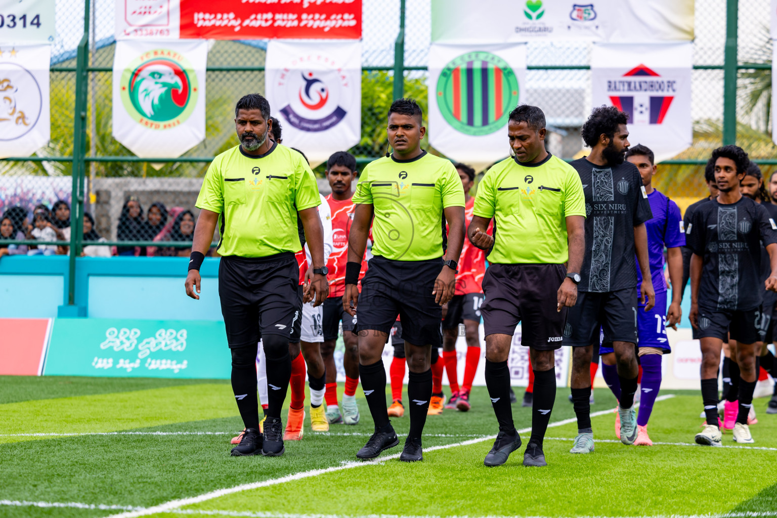 Raiymandhoo FC vs Dee Cee Jay SC in Day 1 of Laamehi Dhiggaru Ekuveri Futsal Challenge 2024 was held on Friday, 26th July 2024, at Dhiggaru Futsal Ground, Dhiggaru, Maldives Photos: Nausham Waheed / images.mv