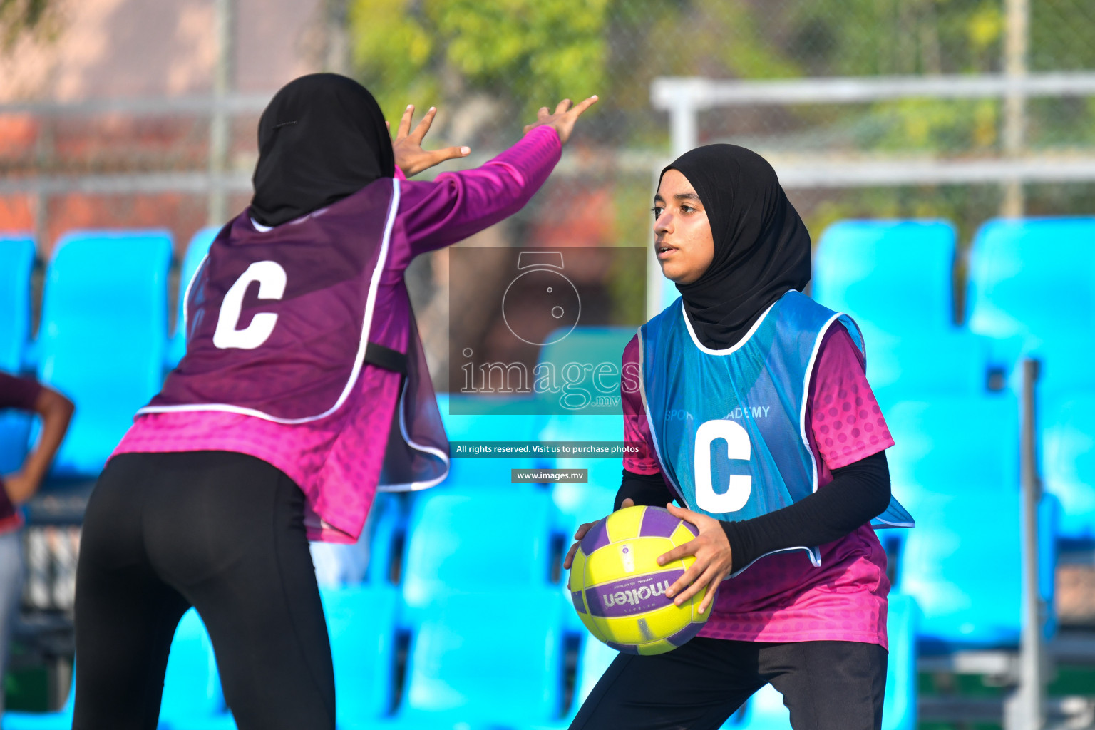 Day 1 of Junior Netball Championship 2022 on 5 March 2022 held in Male', Maldives. Photos by Nausham Waheed.