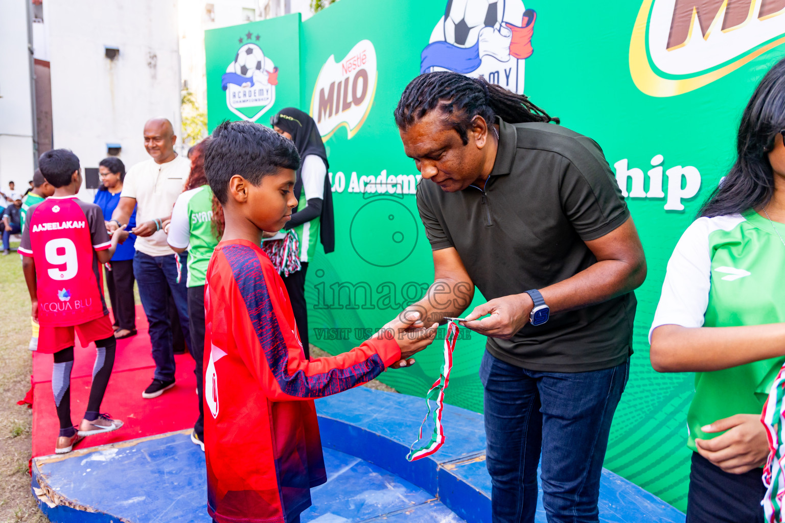 Day 4 of MILO Academy Championship 2024 - U12 was held at Henveiru Grounds in Male', Maldives on Sunday, 7th July 2024. Photos: Nausham Waheed / images.mv