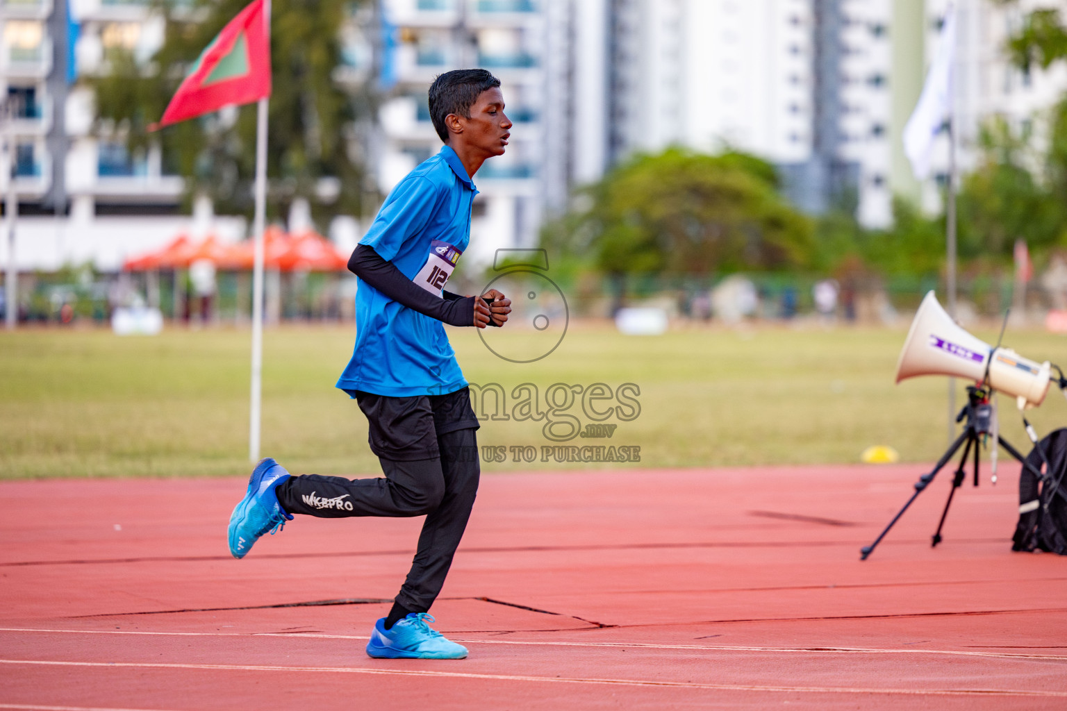 Day 1 of MWSC Interschool Athletics Championships 2024 held in Hulhumale Running Track, Hulhumale, Maldives on Saturday, 9th November 2024. 
Photos by: Hassan Simah / Images.mv