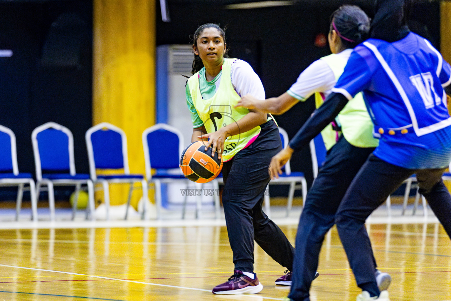 Kulhudhuffushi Youth & Recreation Club vs Club Green StreetDay 2 of 21st National Netball Tournament was held in Social Canter at Male', Maldives on Friday, 18th May 2024. Photos: Nausham Waheed / images.mv