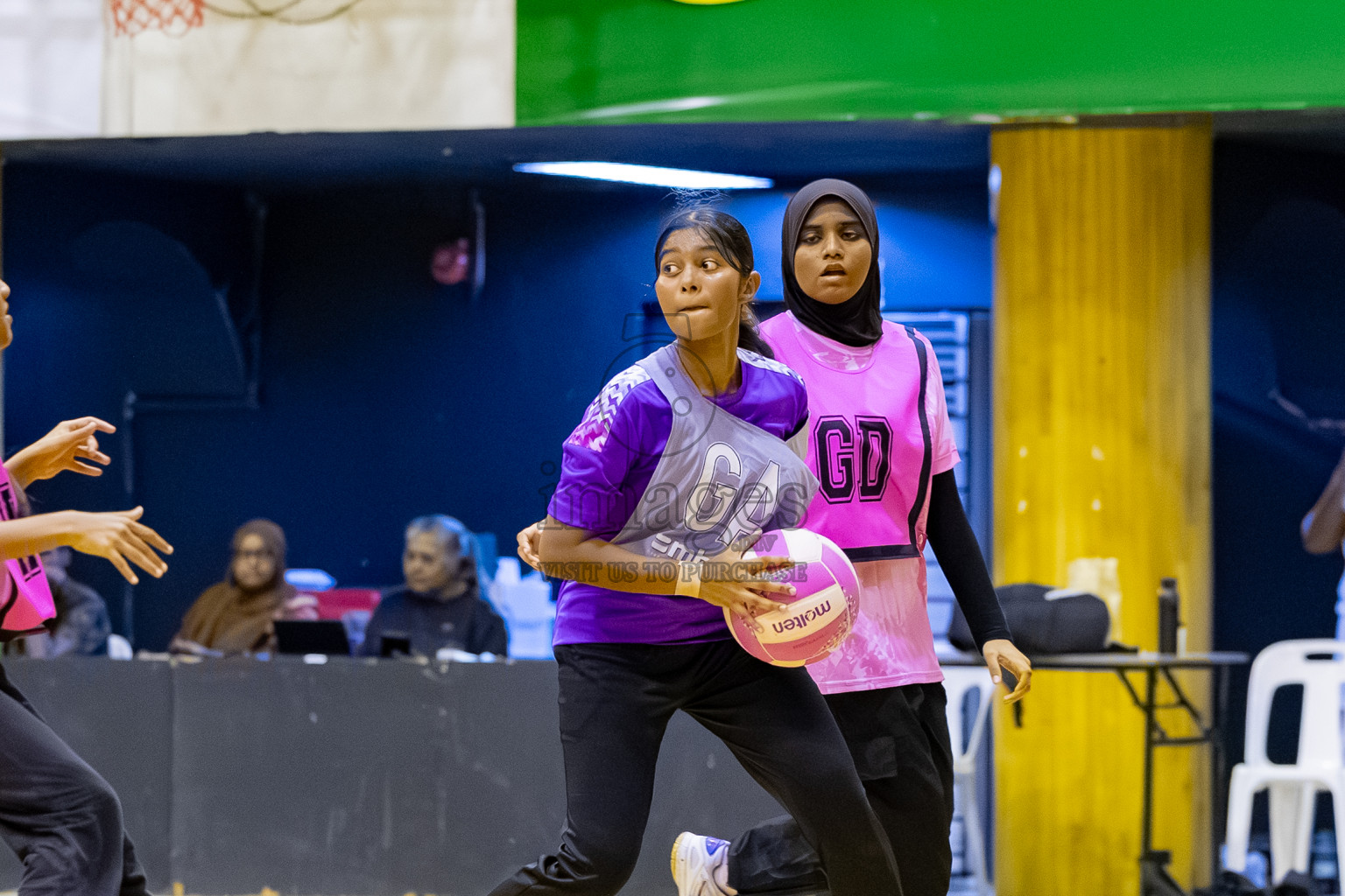 Invicto SC vs Xenith SC A in Day 3 of 24th Milo Netball Association Championship held in Social Center at Male', Maldives on Wednesday, 3rd September 2025. Photos: Mohamed MahfoozMoosa / images.mv