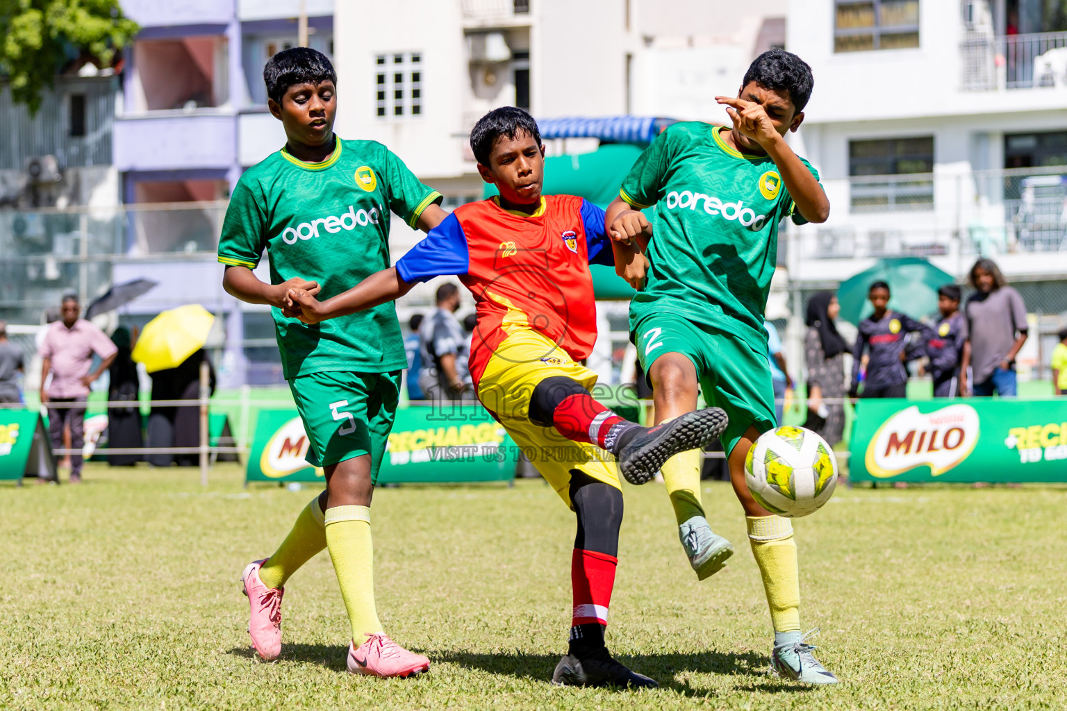 Day 2 of MILO Academy Championship 2025 (U-12) was held at Henveiru Stadium in Male', Maldives on Friday, 2nd May 2025. Photos: Nausham Waheed  / images.mv