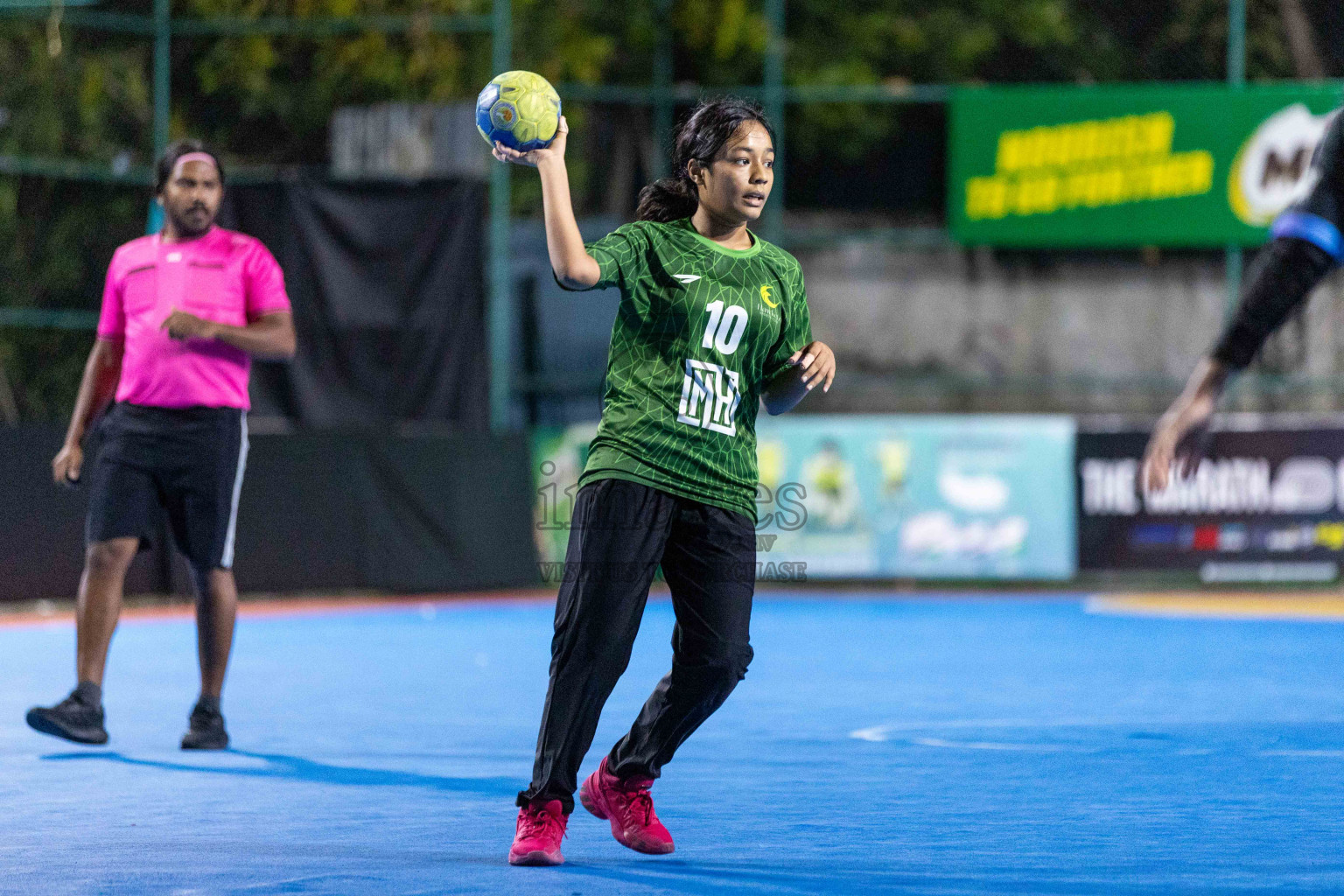 Day 20 of 10th National Handball Tournament 2023, held in Handball ground, Male', Maldives on Wednesday, 20th December 2023 Photos: Nausham Waheed/ Images.mv