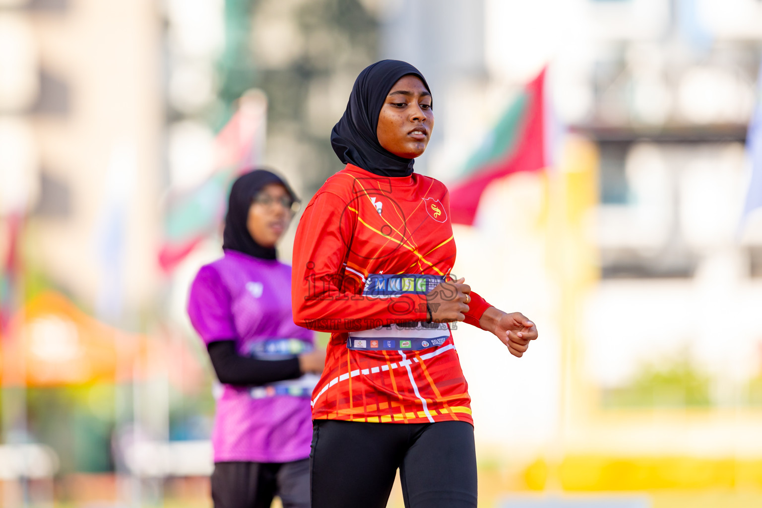 Day 4 of MWSC Interschool Athletics Championships 2024 held in Hulhumale Running Track, Hulhumale, Maldives on Tuesday, 12th November 2024. Photos by: Nausham Waheed / Images.mv