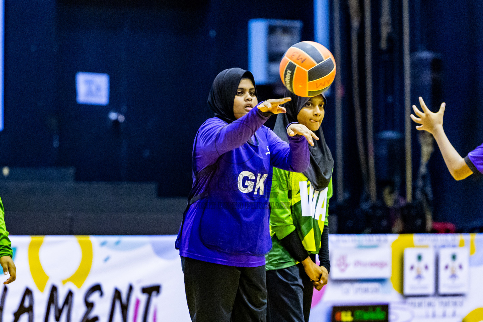 Day 3 of 25th Inter-School Netball Tournament was held in Social Center at Male', Maldives on Sunday, 11th August 2024. Photos: Nausham Waheed / images.mv