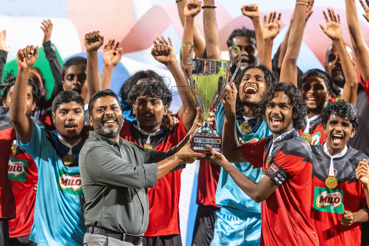 Super United Sports vs TC Sports Club in the Final of Under 19 Youth Championship 2024 was held at National Stadium in Male', Maldives on Monday, 1st July 2024. Photos: Ismail Thoriq  / images.mv