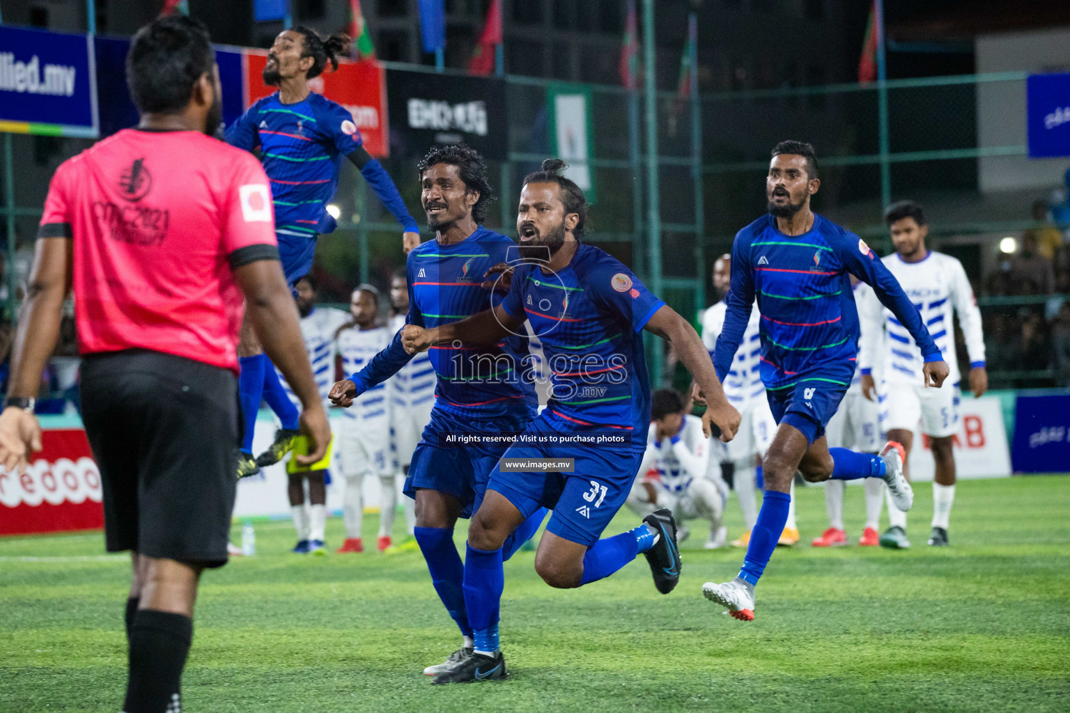 STO RC Vs Team Fenaka in the Quarter Finals of Club Maldives 2021 held in Hulhumale, Maldives on 13 December 2021. Photos: Shu Abdul Sattar / images.mv