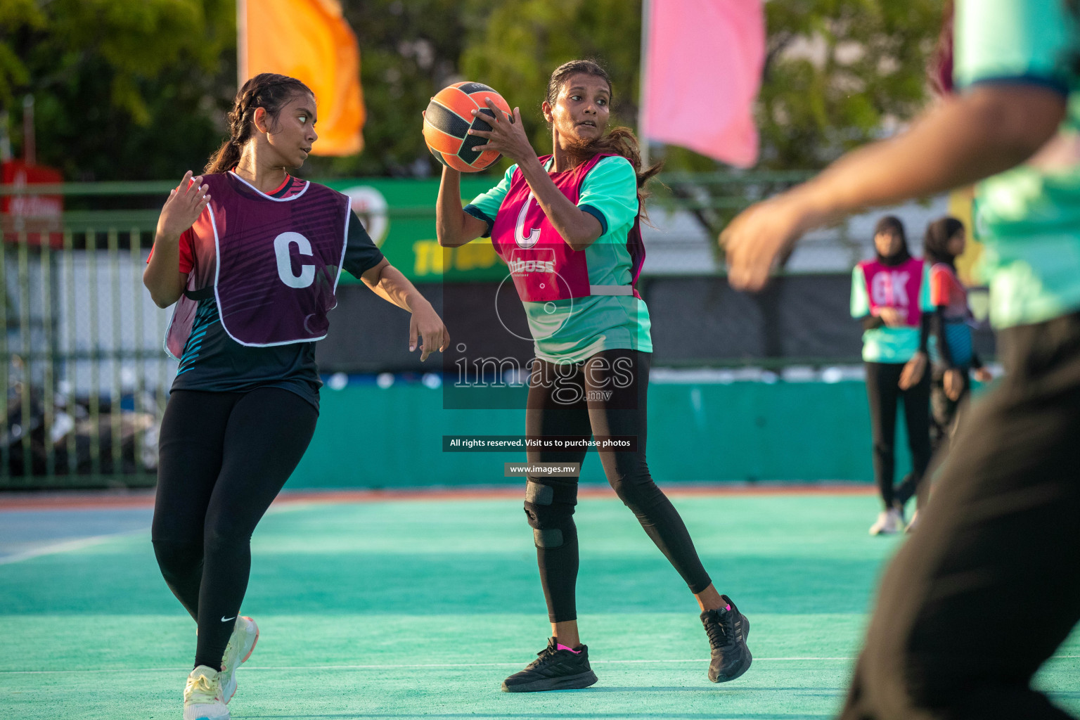 Day 6 of 20th Milo National Netball Tournament 2023, held in Synthetic Netball Court, Male', Maldives on 4th June 2023 Photos: Nausham Waheed/ Images.mv